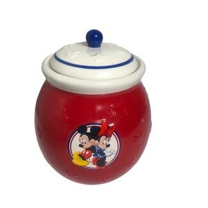 Vintage Hallmark Disney Mickey Mouse Minnie Ceramic Cookie Jar Canister